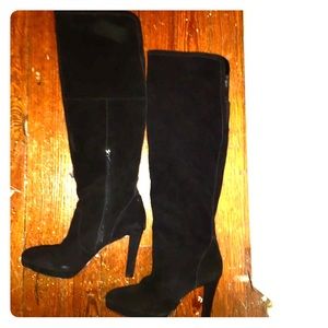 Black High Heeled Over The Knee Boots
